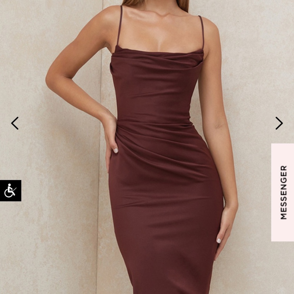 House of CB Anja dress in Raisin